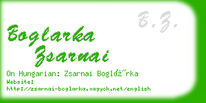 boglarka zsarnai business card